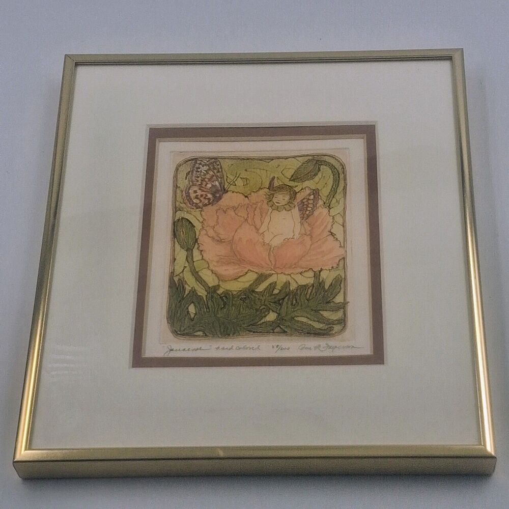 Ann Ingerson Annie's Fancies Flower Fairy Framed Art Handcolored Numbered Signed